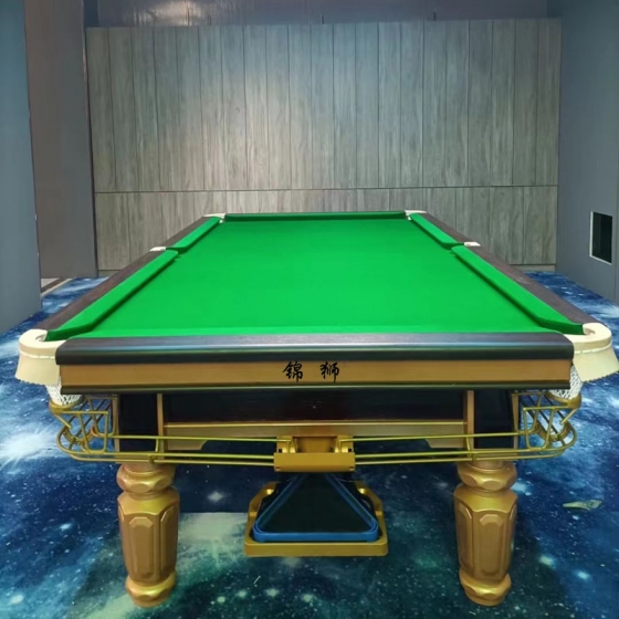 锦狮金腿台球桌中式黑八台球桌